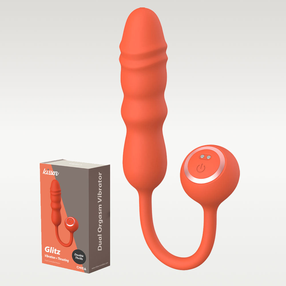 GLITZ Dual Power Thrusting Vibrator 9 Patterns The Hidden Closet GLITZ Dual Power Thrusting Vibrator 9 Patterns The Hidden Closet