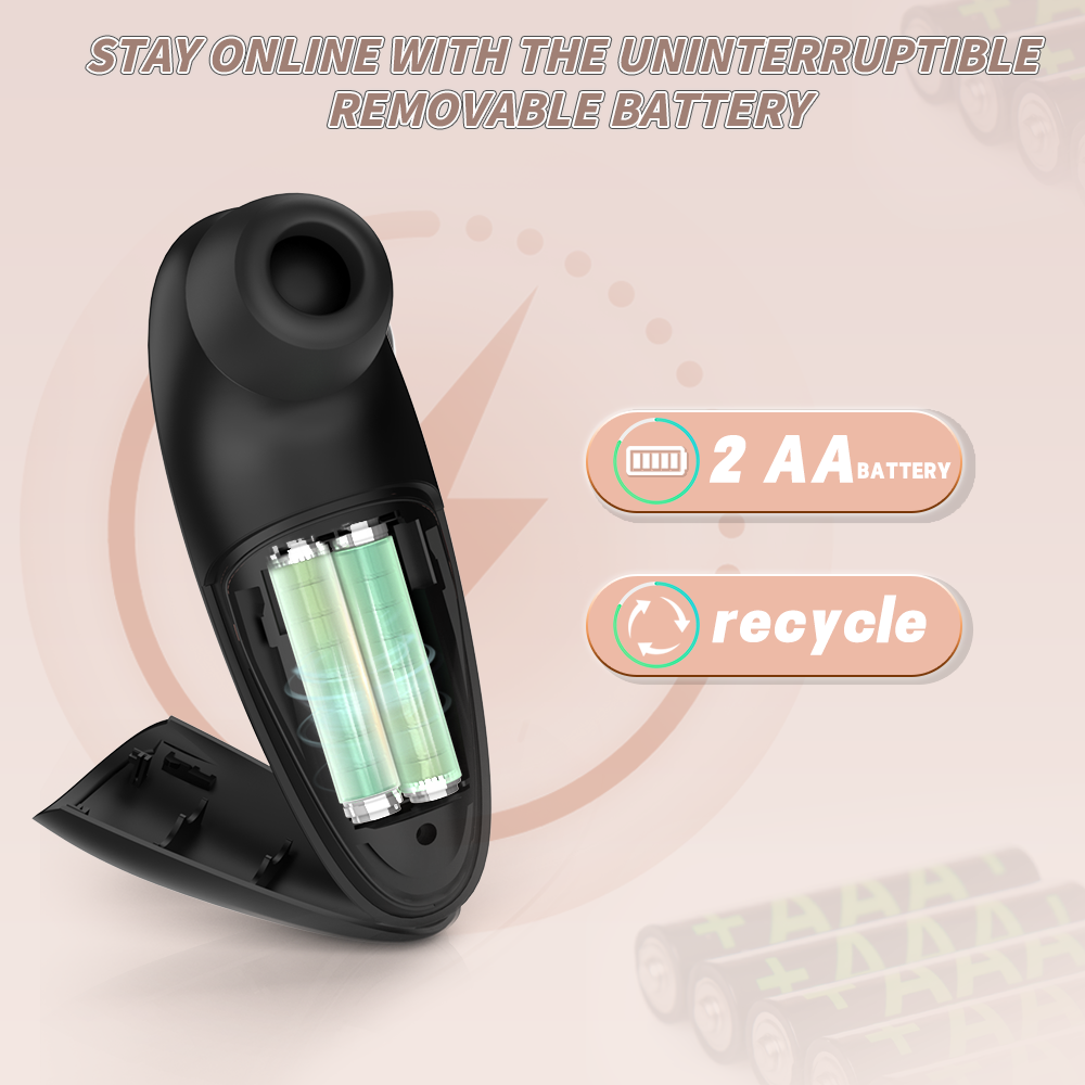 Creamy Battery Operated Sucking Vibrator