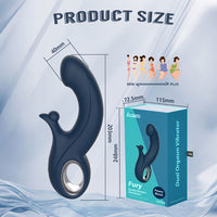 FURY Pulsing Rechrageable Vibrator 7.9 Inch