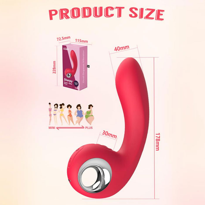 SHARPY Dual Power Rechargeable Knocking Vibrator 7 Inch