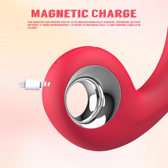SHARPY Dual Power Rechargeable Knocking Vibrator 7 Inch