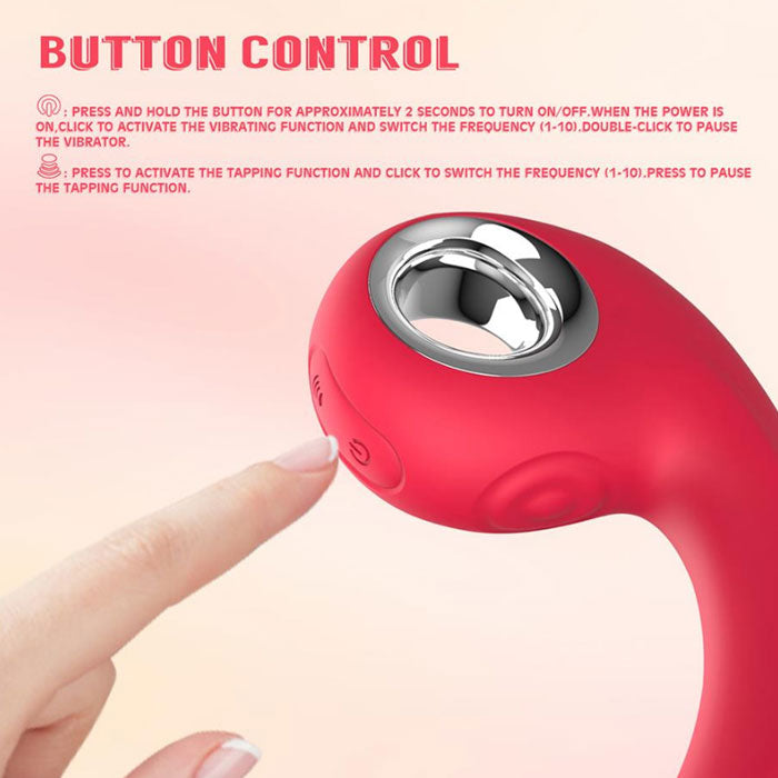 SHARPY Dual Power Rechargeable Knocking Vibrator 7 Inch