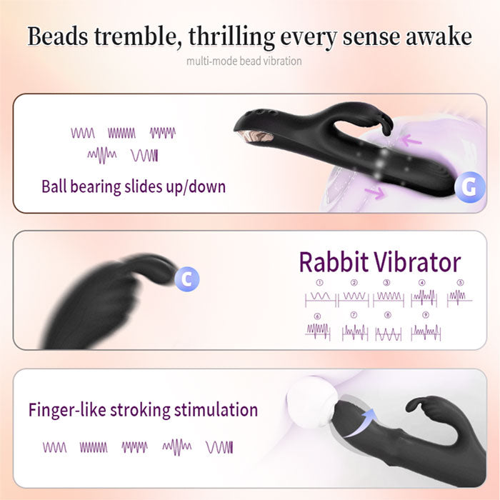 COOL STICK Waving & Rotating Rabbit Vibrator