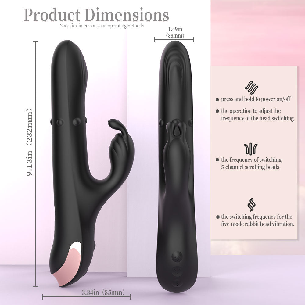 COOL STICK Waving & Rotating Rabbit Vibrator