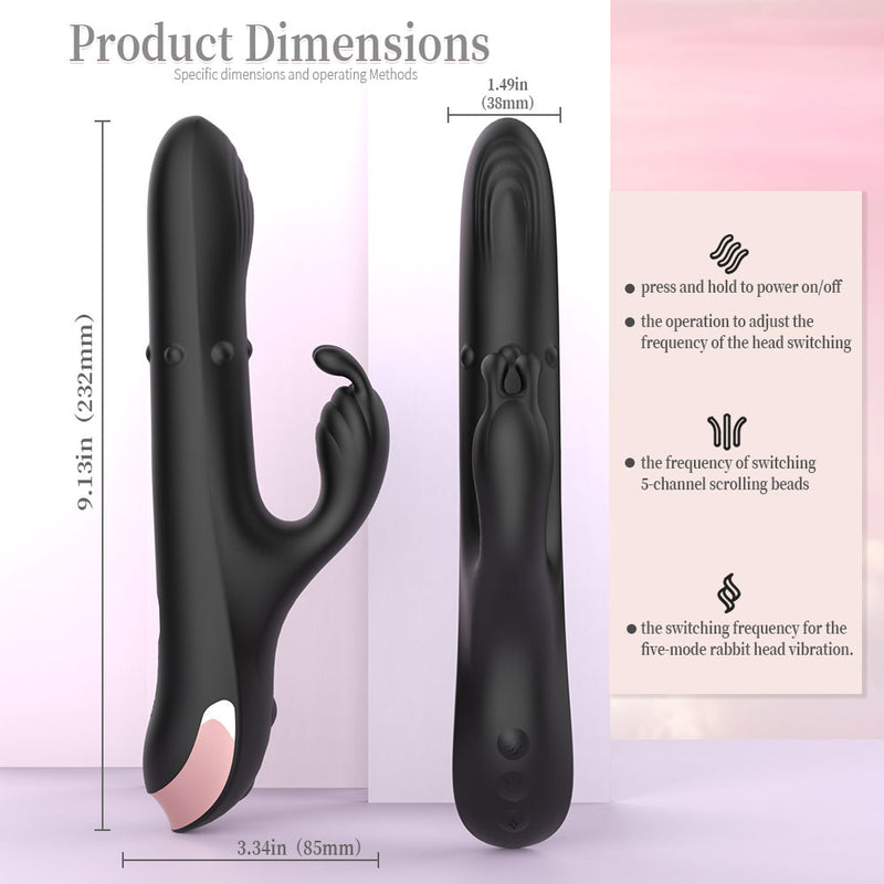 COOL STICK Waving & Rotating Rabbit Vibrator
