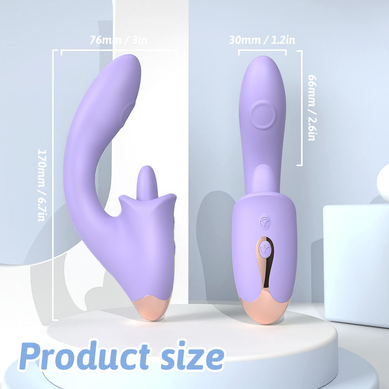 Viola Luxury Clitoral Tongue Vibrator 6.7 Inch