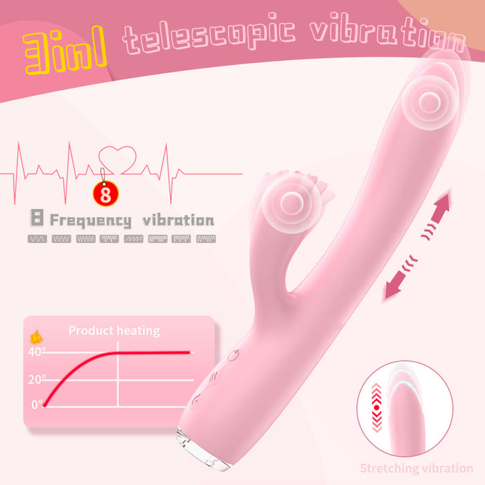 ROMANCE of SPRING Warming & Thrusting Rabbit Vibrator 8.8 Inch