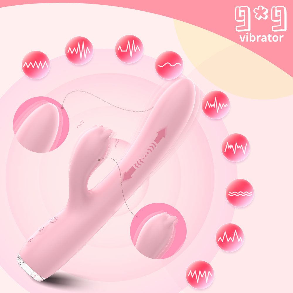 ROMANCE of SPRING Warming & Thrusting Rabbit Vibrator 8.8 Inch