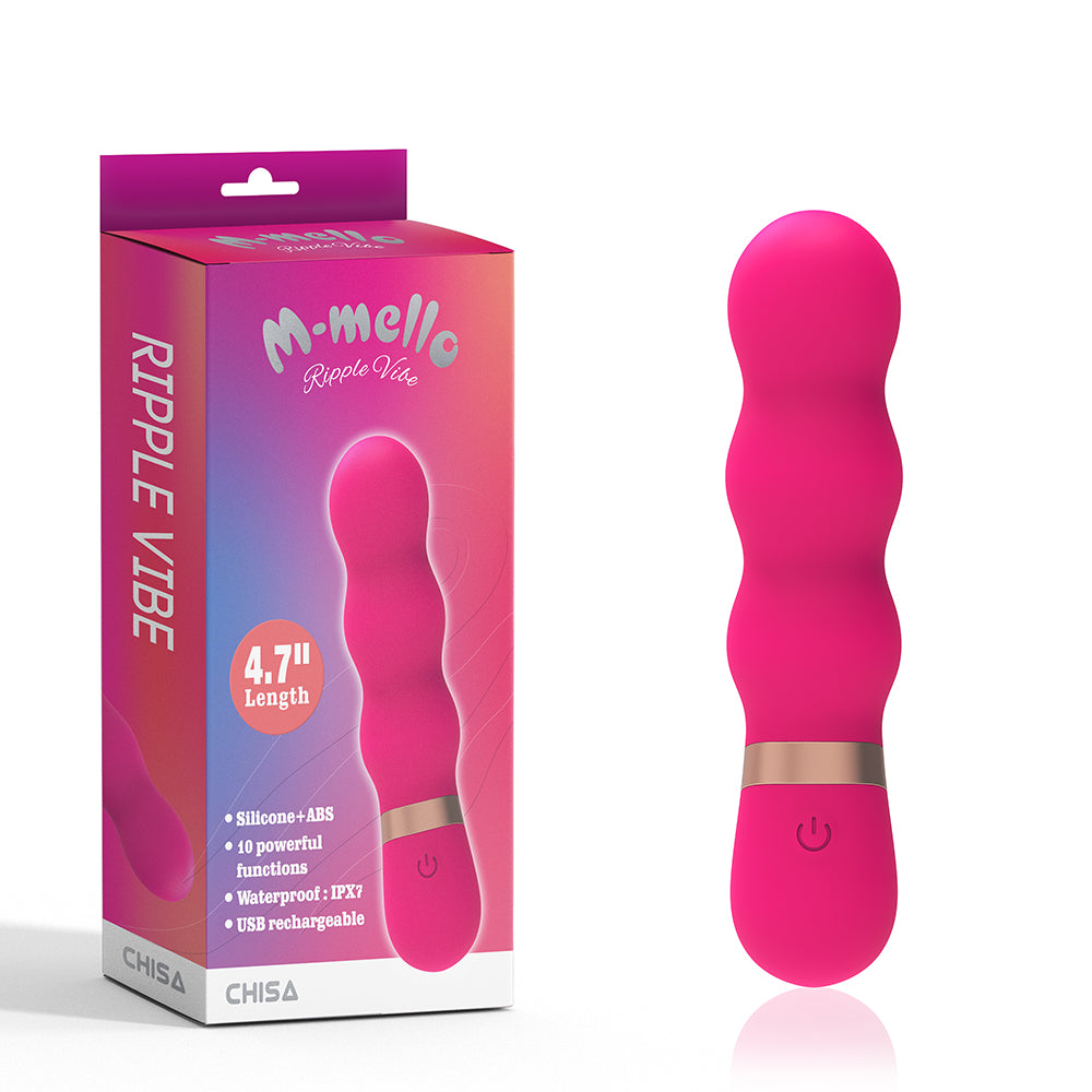 Ripple Vibe Smoot Beaded Vibrator 4.6 Inch