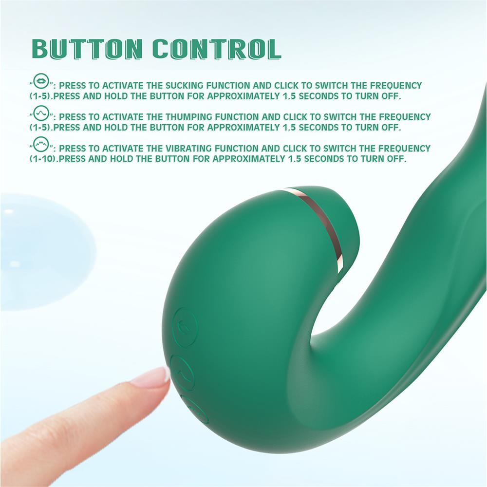 SIREN Dual Stimulation Thumping Rechrageable Suction Vibrator 6.2 Inch