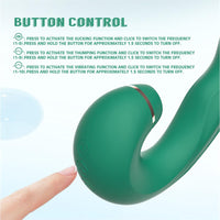 SIREN Dual Stimulation Thumping Rechrageable Suction Vibrator 6.2 Inch