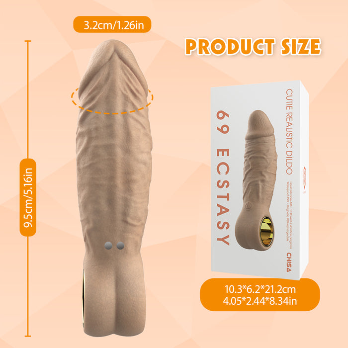 Cutie Realistic Dildo mini Traveller Liquid Silicone Vibrator 5.5 Inch