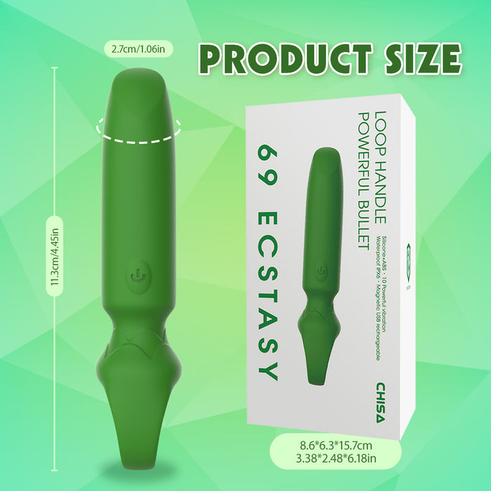 LOOP Handle Rechrageable Powerful Bullet Vibrator 4.4 Inch