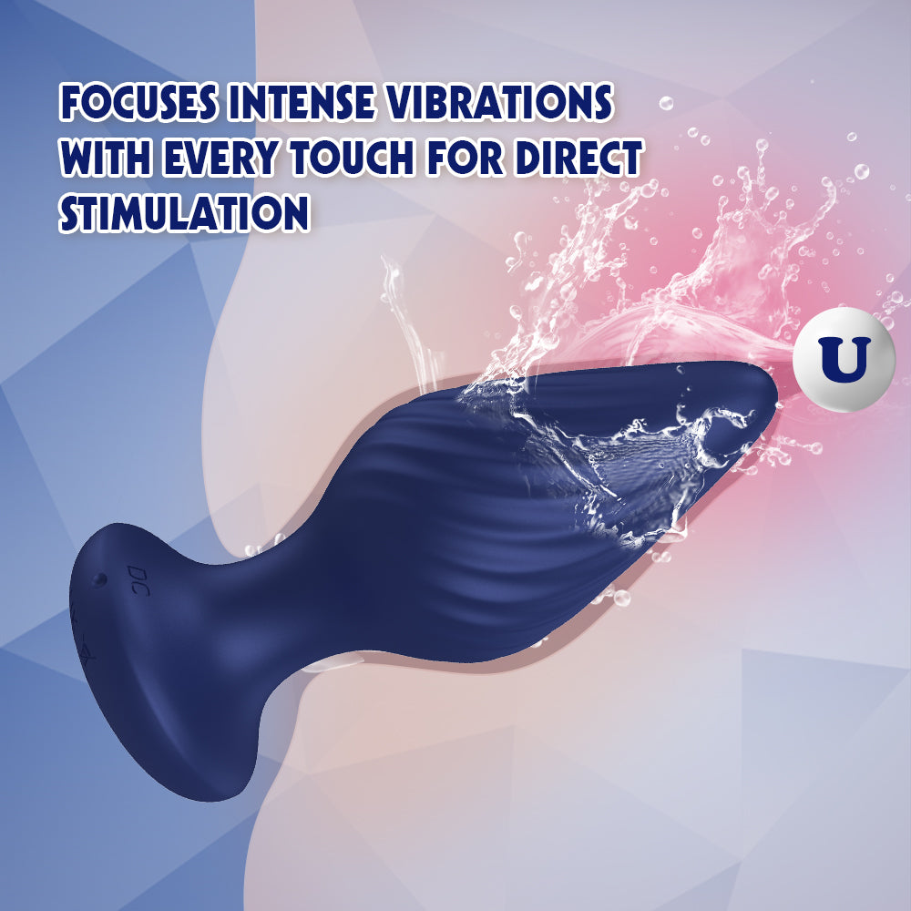 ESCTASY Spiral Remote Rechrageable Vibrating Anal Plug