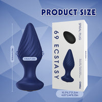 ESCTASY Spiral Remote Rechrageable Vibrating Anal Plug