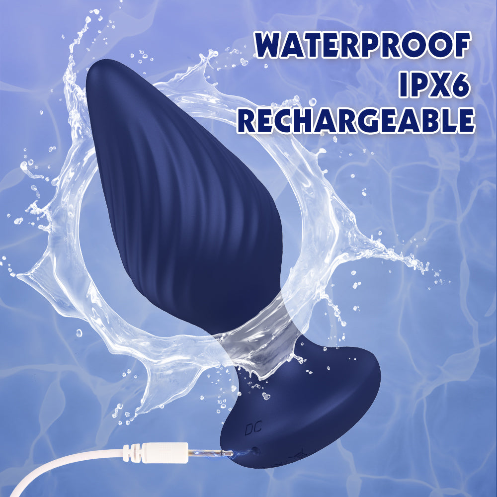 ESCTASY Spiral Remote Rechrageable Vibrating Anal Plug