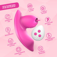 Licker Wireless Strap-on Panty Rechrageable Vibrator 10 Functions