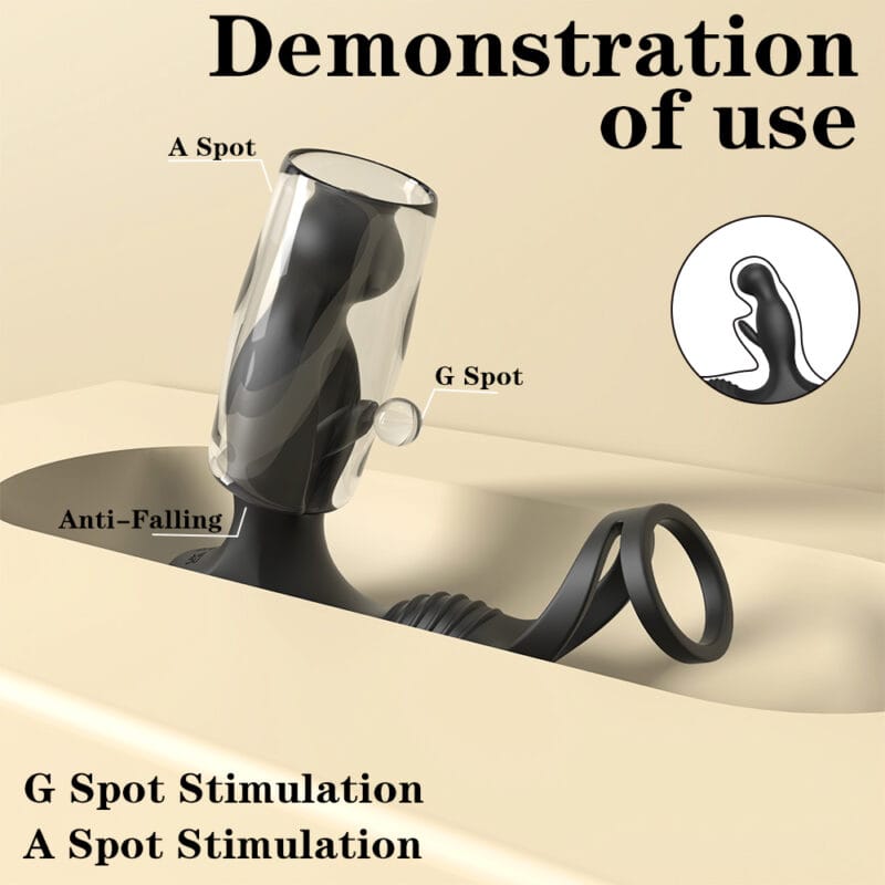 Venom Remote Rechargeable Prostate Massage Vibrator with Cock Rings