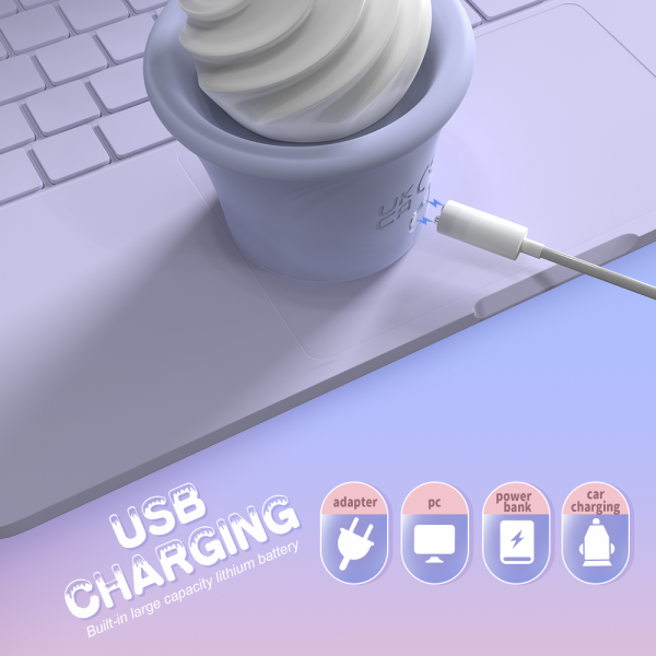 Ice Cream Rechargeable Vibrator 9 Speeds