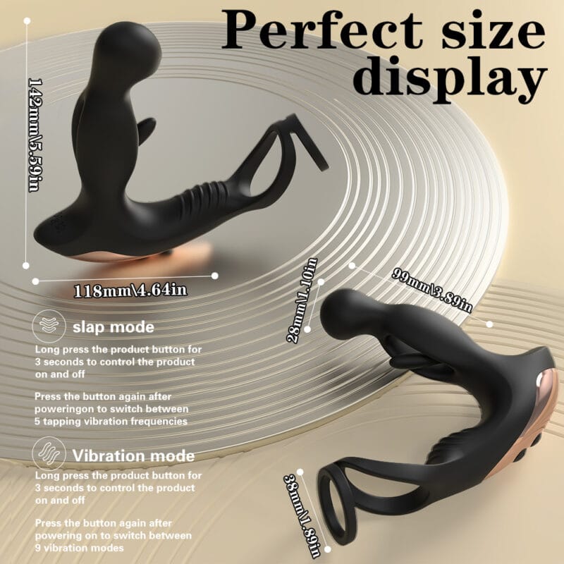 Venom Remote Rechargeable Prostate Massage Vibrator with Cock Rings