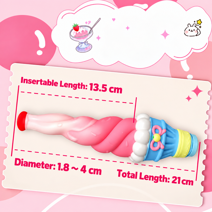 CREAM GUMMY Pleasure Dildo 8 inch
