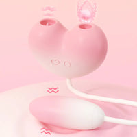 HEART Firm Power Vibration with Suction and Tongue
