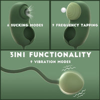 Pea Pod Green Rechargeable Pulsing Vibrator