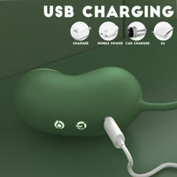 Pea Pod Green Rechargeable Pulsing Vibrator