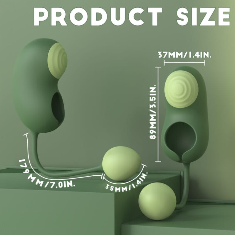 Pea Pod Green Rechargeable Pulsing Vibrator