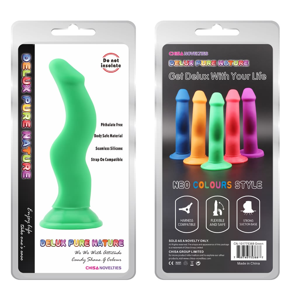 Shane.G-Green Liquid Silicone Suction Cup Dildo 8 Inch