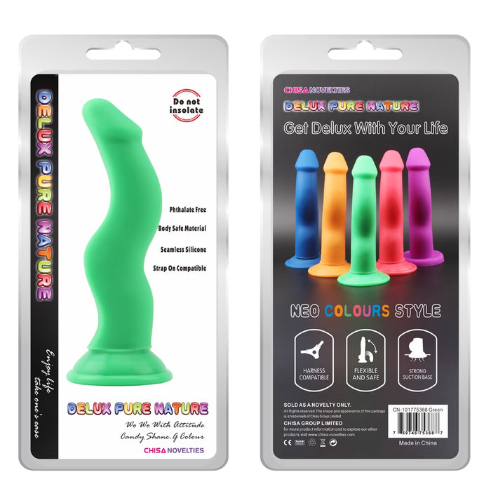 Shane.G-Green Liquid Silicone Suction Cup Dildo 8 Inch