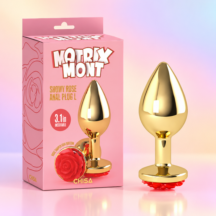 Showy Rose Anal Plug size L
