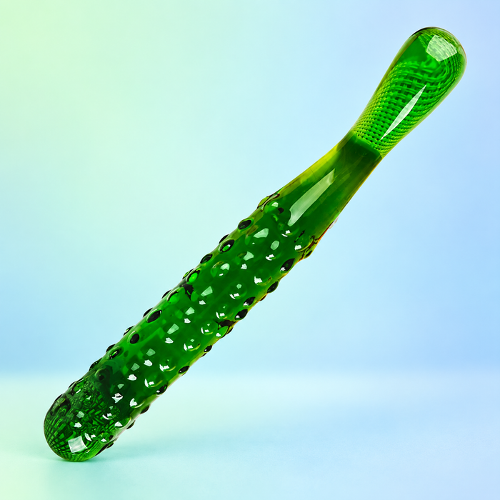 Cucumber Lover Romance 7" Long Glass Massage Wand