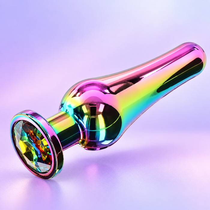 MULTI Aluminum round-shape base anal plug Large