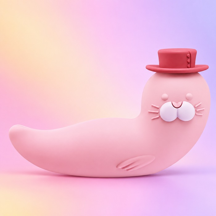 Pink Babe Seal Suction Rechargeable Clitoral Vibrator