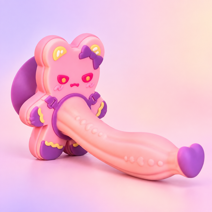 KUMI Bear GUMMY Pleasure Suction Cup Dildo 6.5 inch