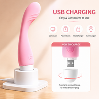 Candy Oval Silicone Vibrator 3 speed 9 Pattern - include USB Charger 5 inch Long
