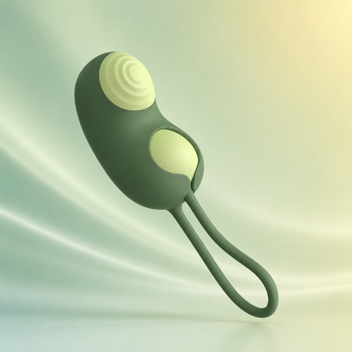 Pea Pod Green Rechargeable Pulsing Vibrator