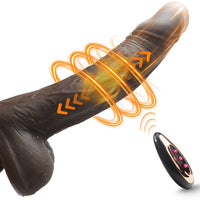 LIAM Black Dildo Vibration with Remote Controller
