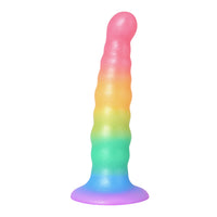 UNIC Sensual Rainbow Wave Suction Cup Silicone Dildo 6.5 Inch