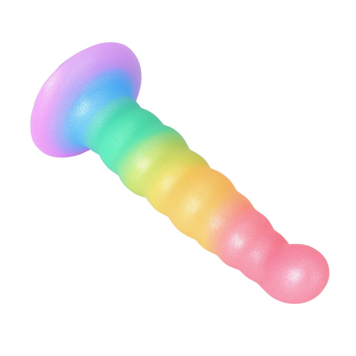 UNIC Sensual Rainbow Wave Suction Cup Silicone Dildo 6.5 Inch