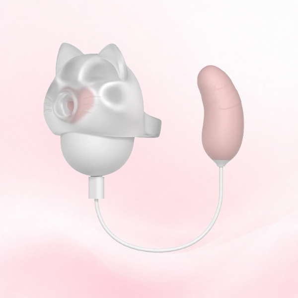 Lucky Cat Vibration Suction & Knocking with Rechargeable