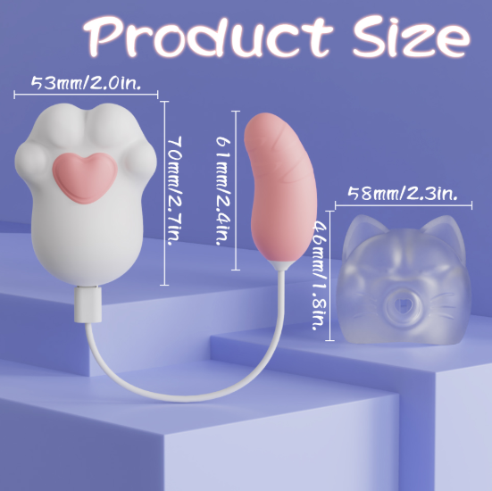 Lucky Cat Vibration Suction & Knocking with Rechargeable