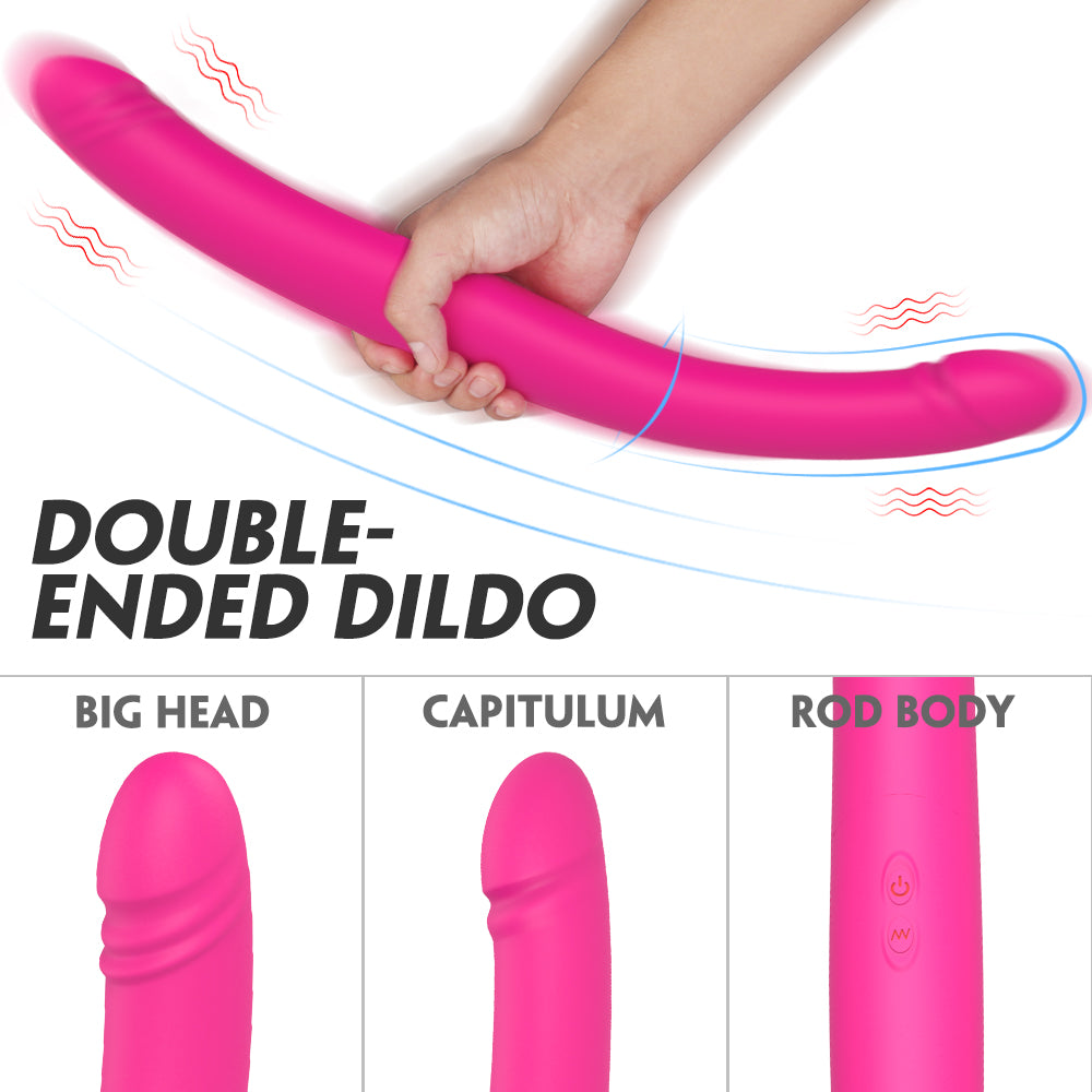Barnett Super Long Bendable Double Dong Thrusting Dildo Vibrator
