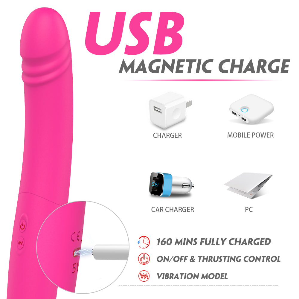 Barnett Super Long Bendable Double Dong Thrusting Dildo Vibrator