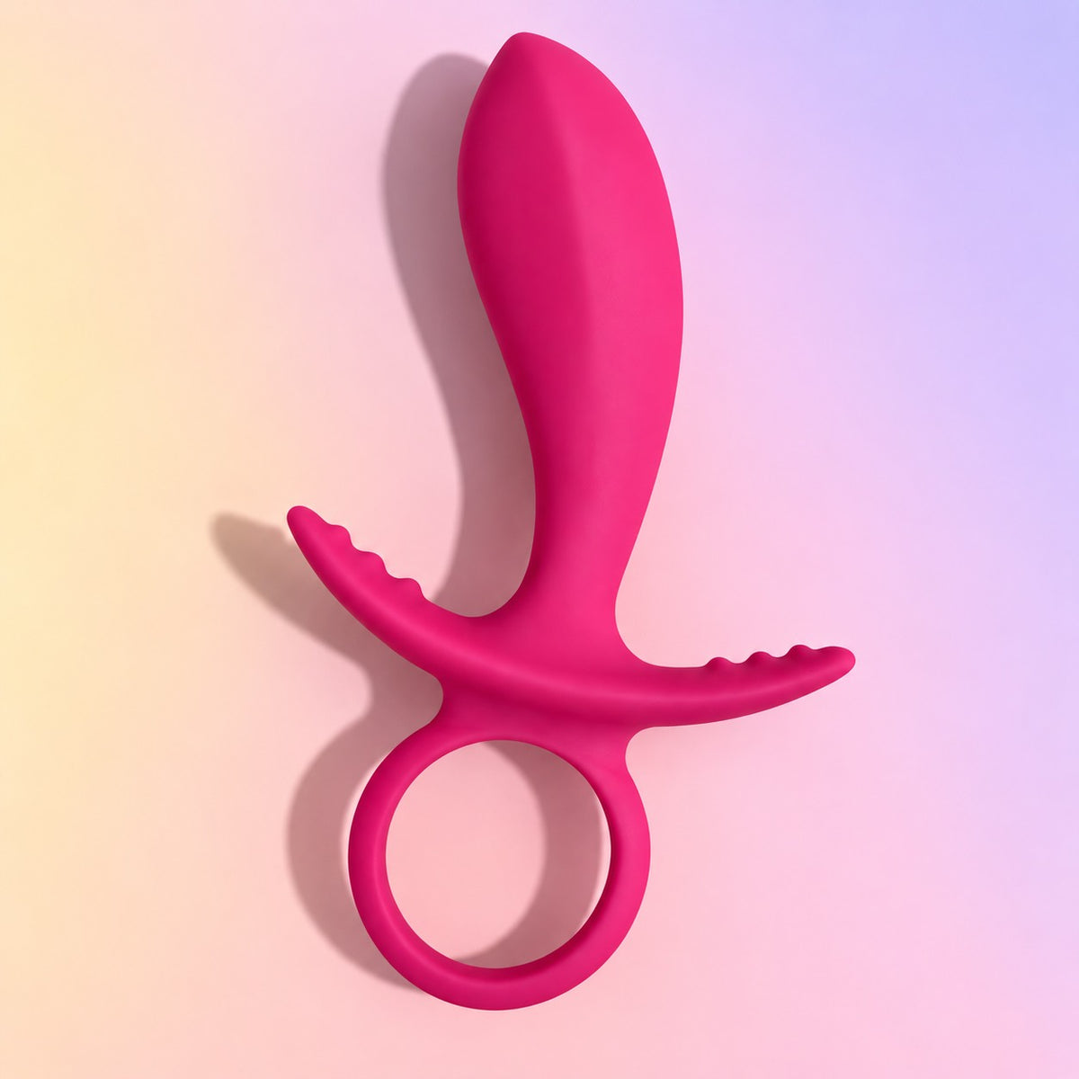 Pink Curve Single layer Silicone Anal Plug Medium