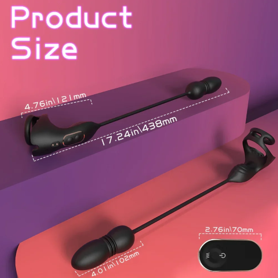 RUSRU-RCT Love ring Vibrator Egg Thrusting with Remote Controller