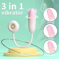 Tangle Cable Toy 3 in 1 Spining Love Egg Vibrator 9 Speeds