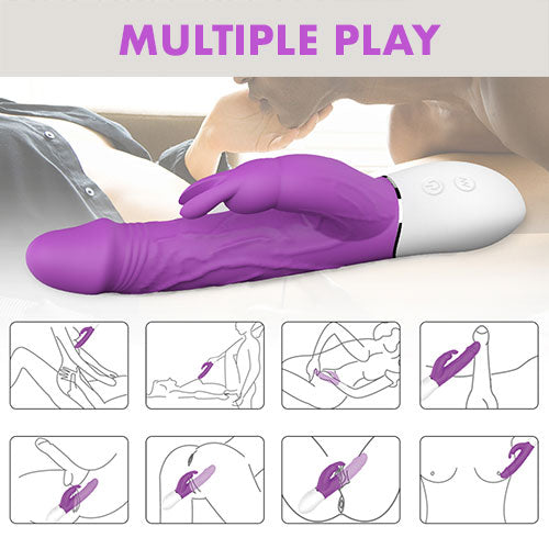 RADI Purple Real Feel Rabbit Vibrator 8.39 Inch