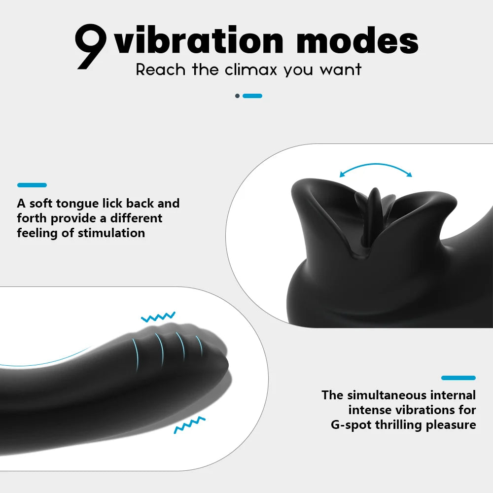 Devil Kiss Finger Tongue Vibrator with Rechargeable